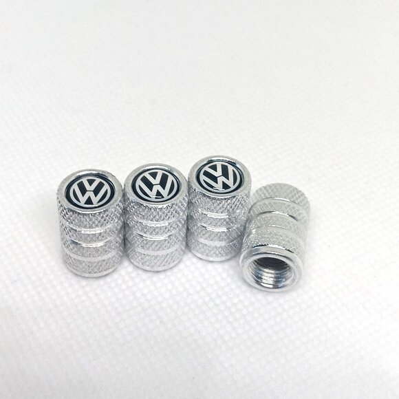 VOLKSWAGEN TIRE CAPS UNIVERSAL VALVE STEM CAP 4 PER PACK INCLUDED - Picture 2 of 5